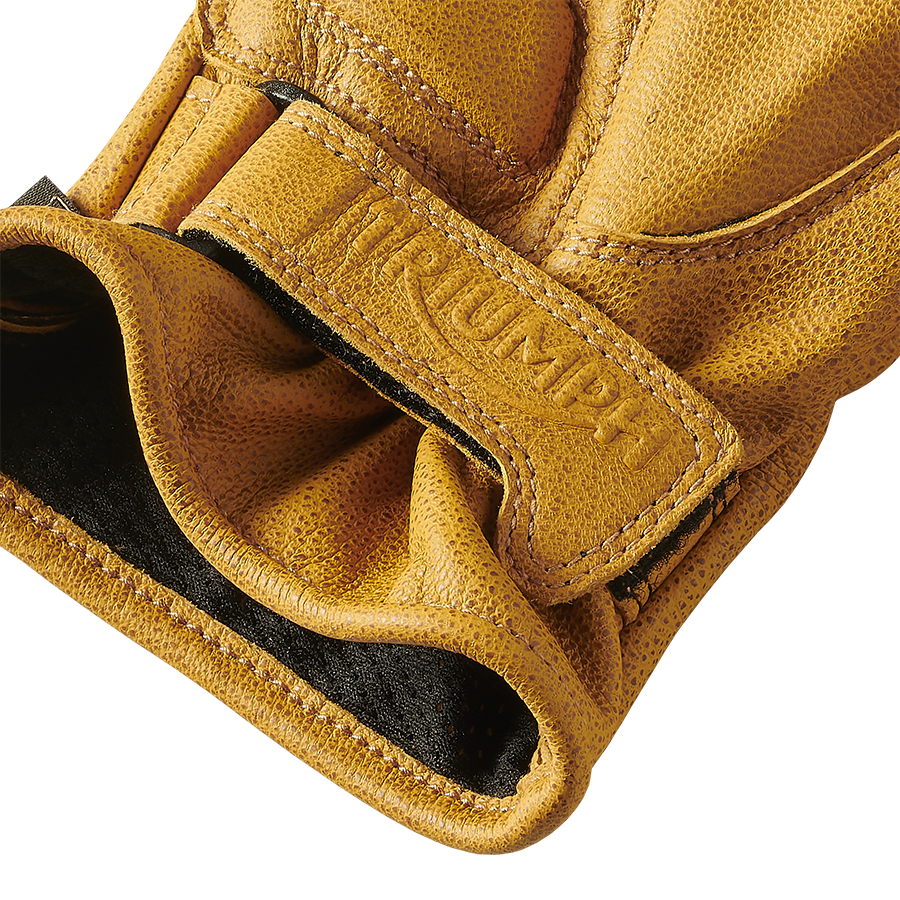Spark Snake Graphic Leather Yellow Riding Gloves