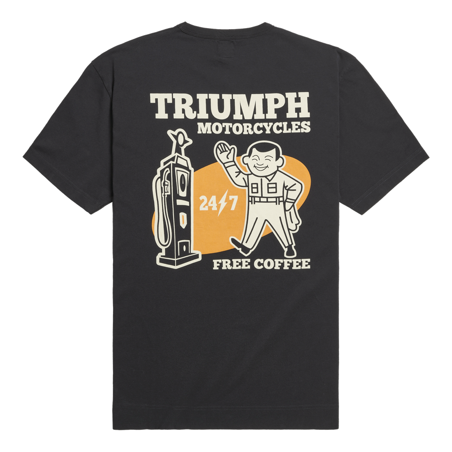 Triumph Motorcycles Barwell T-Shirt, Black at John Lewis & Partners