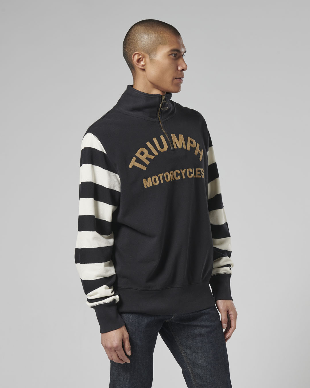 Highly Double Pique Quarter Zip Sweatshirt