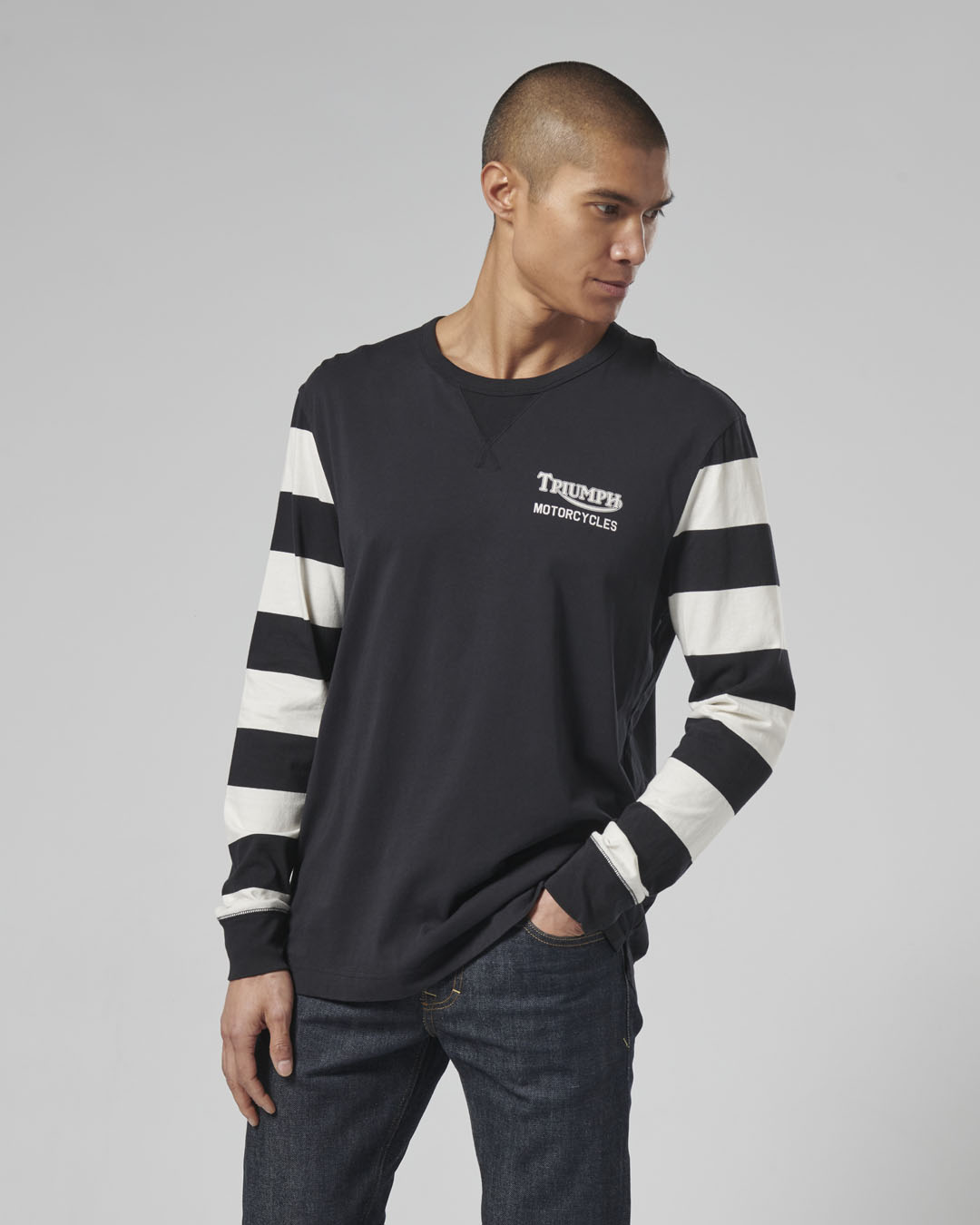 【PARTIMENTO】DOT STRIPE ALL-OVER PRINTED LONG SLEEVE TEE PARTIMENTO