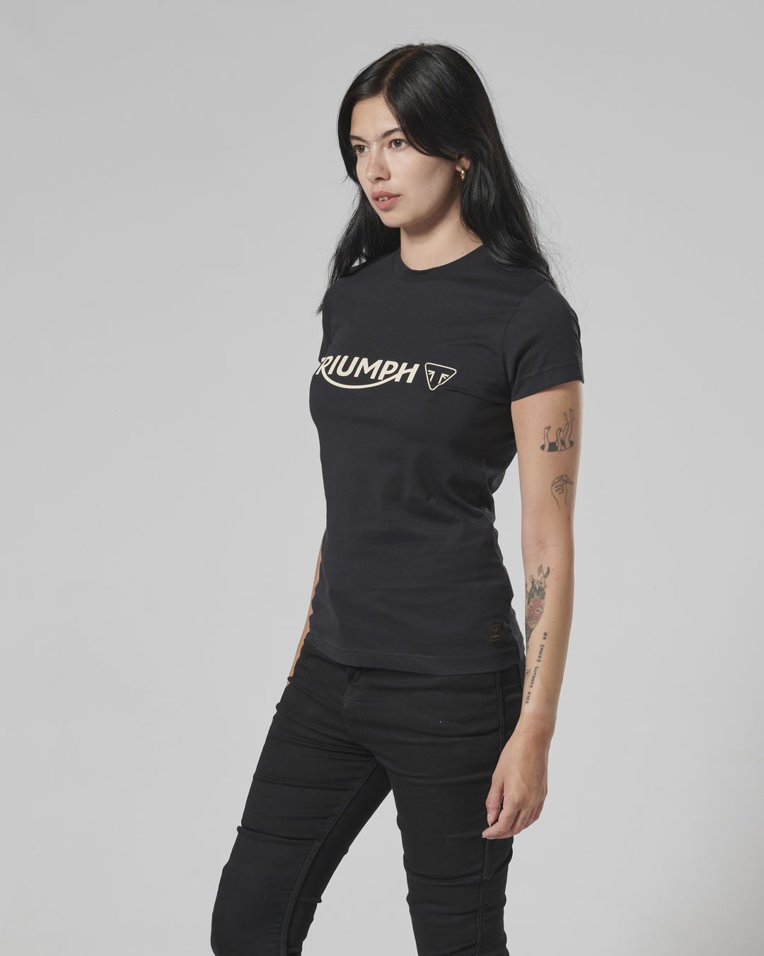 Melrose Womens Logo T-shirt in Black | Casual Clothing