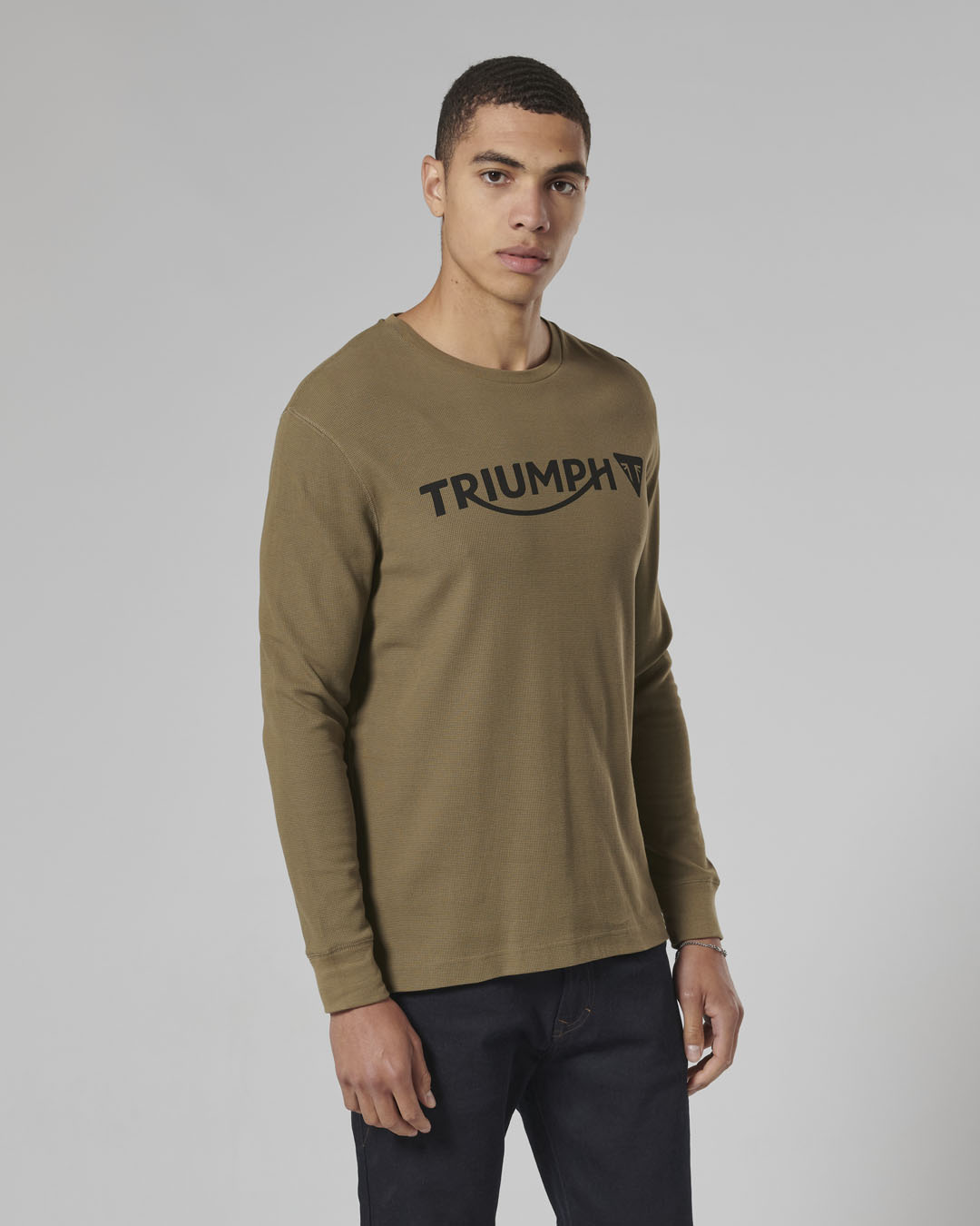 Bettmann Long Sleeve Khaki Logo T-shirt |Casual Clothing