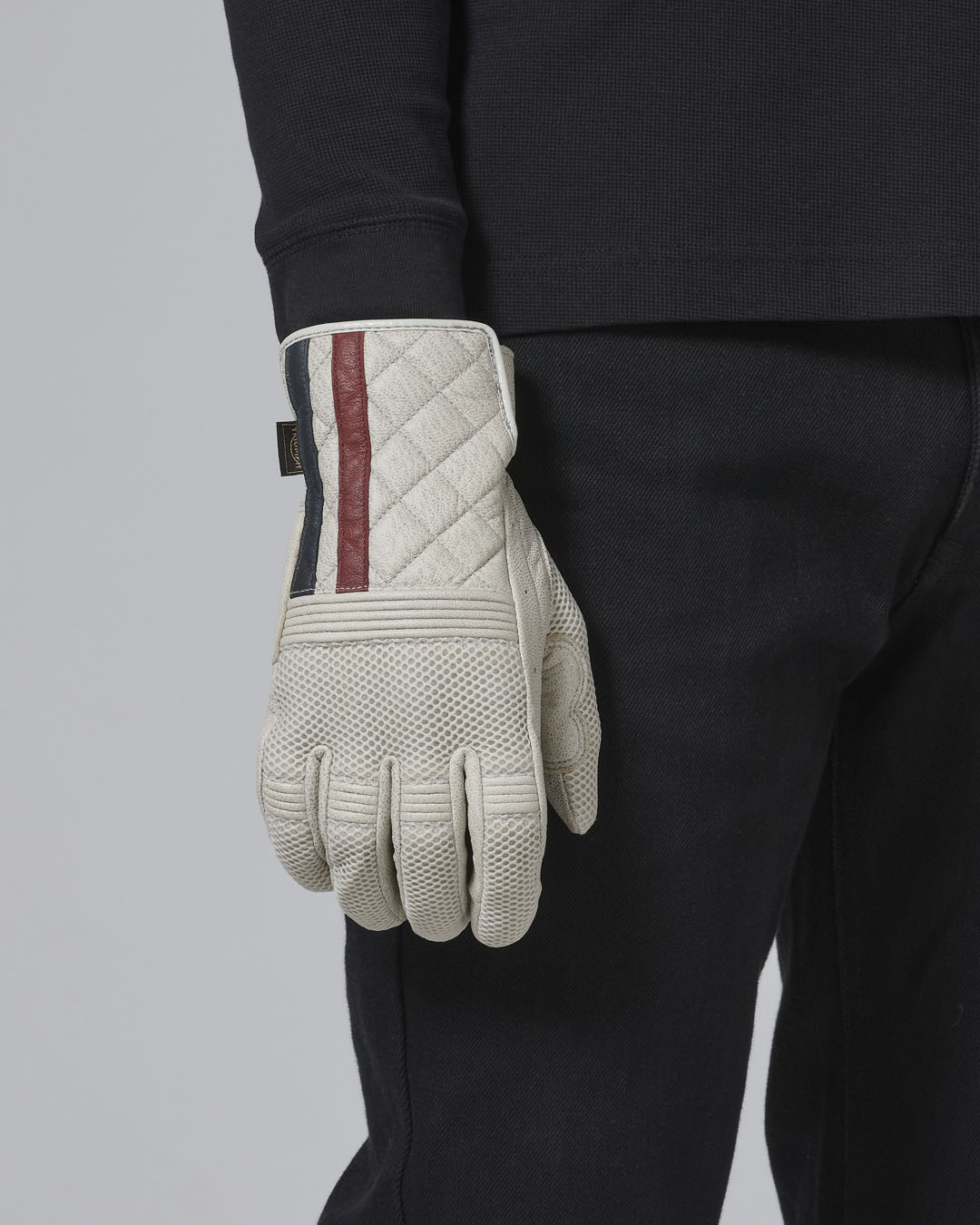 Sulby Mesh Riding Gloves in Grey with Twin Sport Stripe