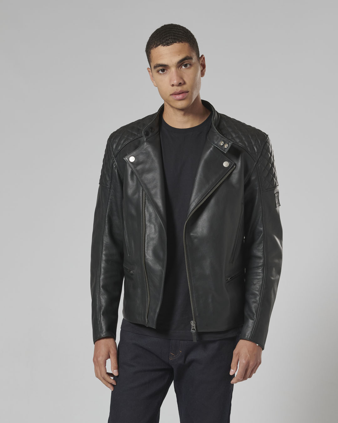 Men's Braddan Asymmetric Leather Jacket | Motorcycle Clothing