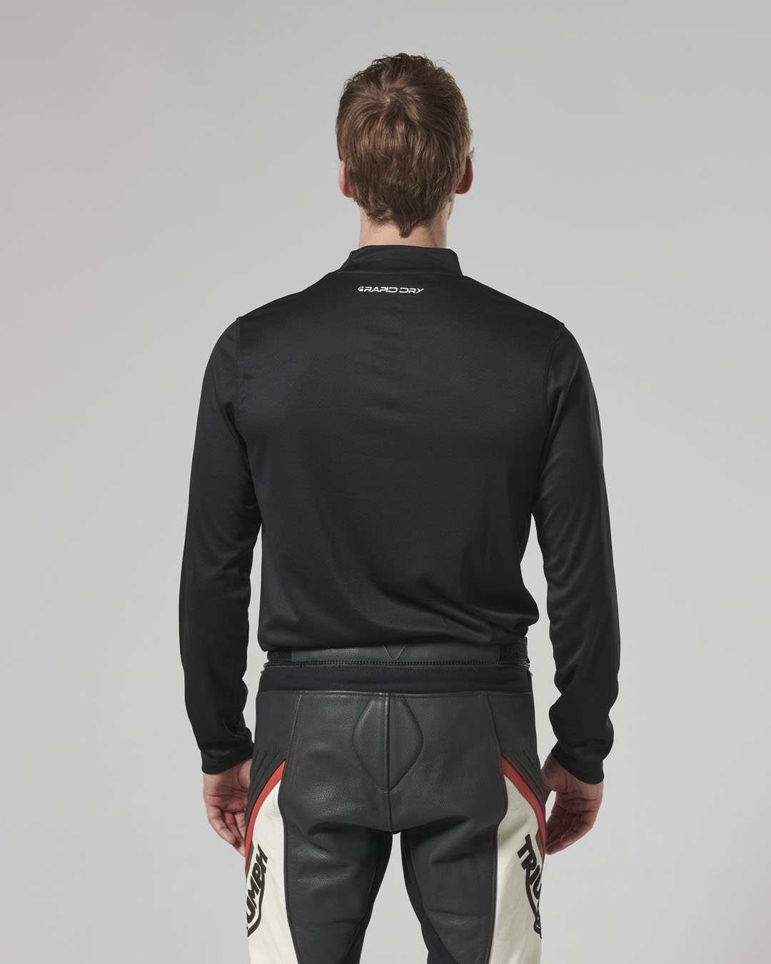Rapid Dry Race Long Sleeve Tee in Black | Motorcycle Clothing