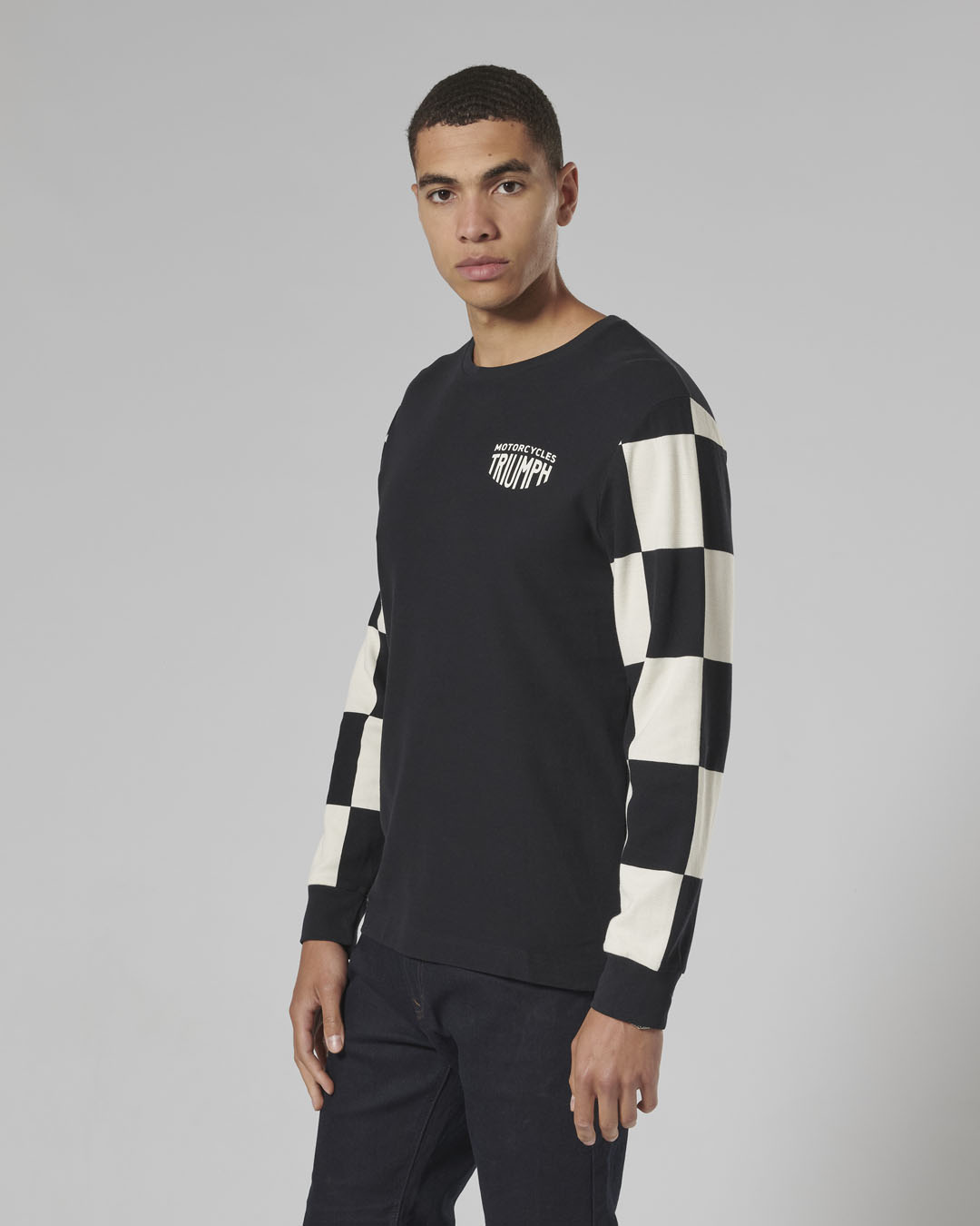 Harker Checkerboard Long Sleeve Waffle Tee