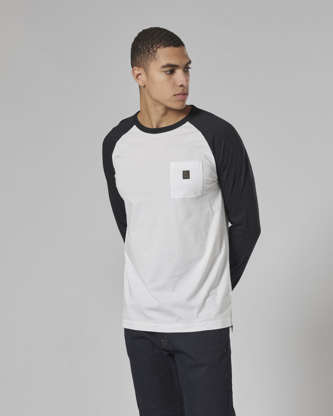 Blackwell Contrast Raglan Sleeve White T-shirt |Casual Clothing