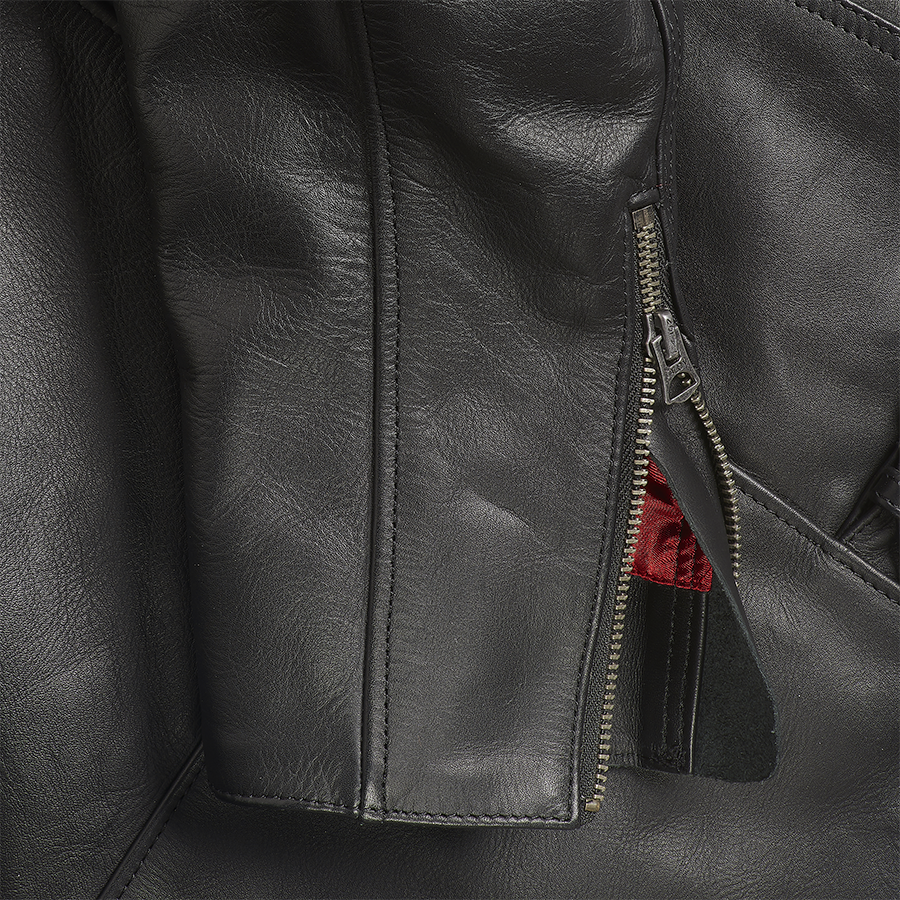 Official Triumph x Ace Cafe Black Riding Leather Jacket