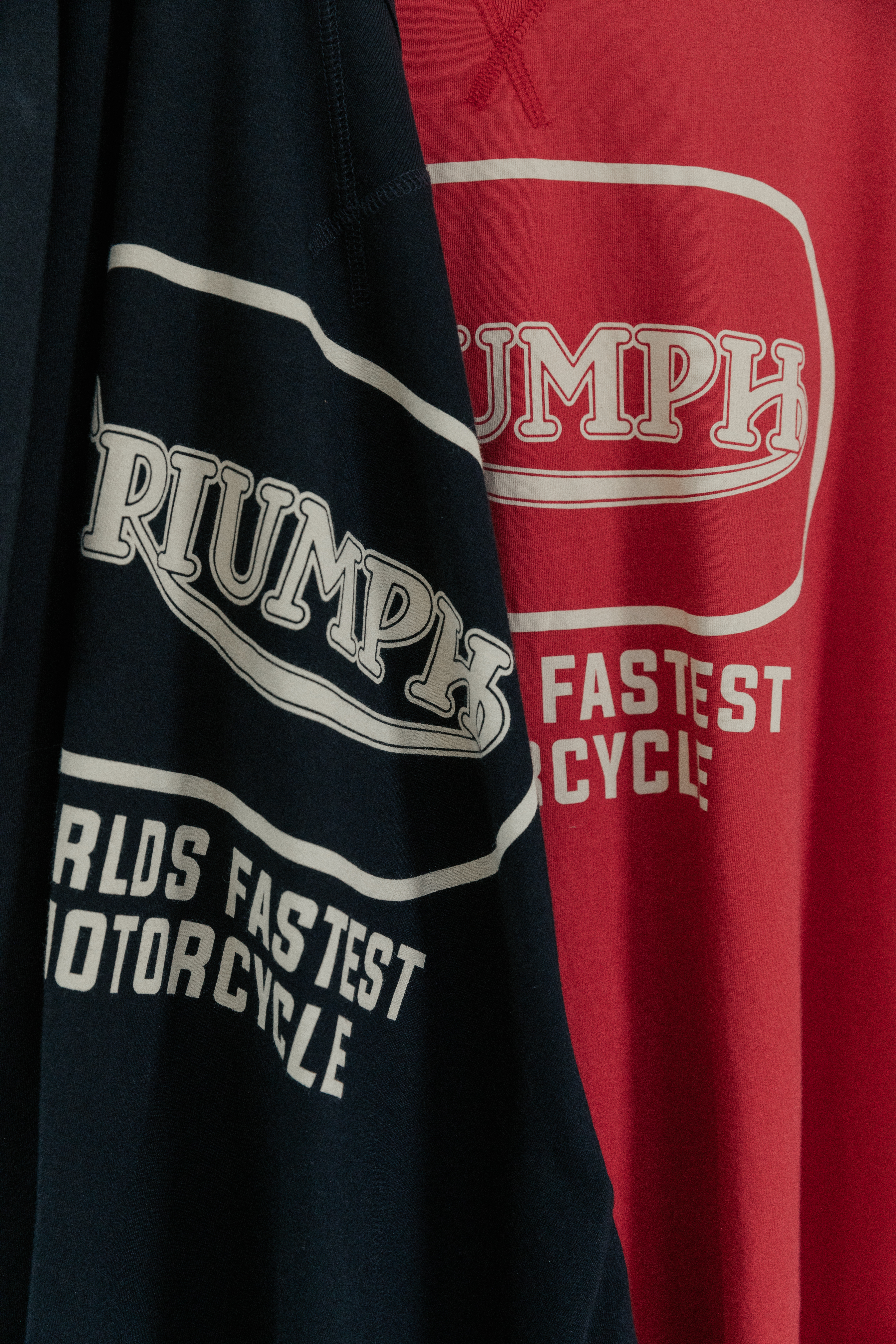 Oval World's Fastest T-shirt in Red | Triumph Heritage
