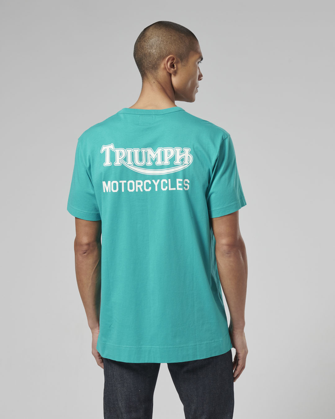 Triumph Motorcycles ‘Guts & Glory’ Medium Shirt Light Blue Newport Beach