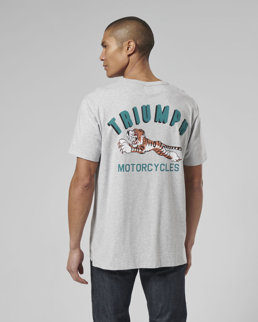 Super Sport Tiger T-shirt in Silver | Triumph Heritage