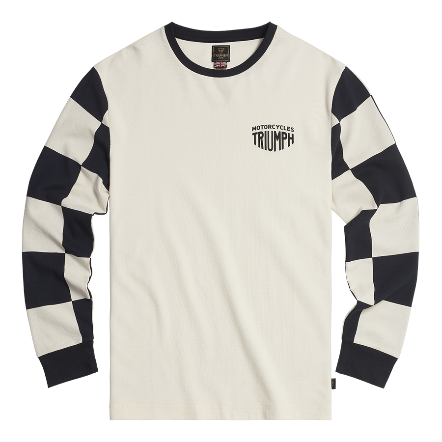【限定】SUPPER SESSION LONG SLEEVE T-SHIRT シャツ ストリート Harker Checkerboard Long Sleeve Tee in Black & Bone | Casual