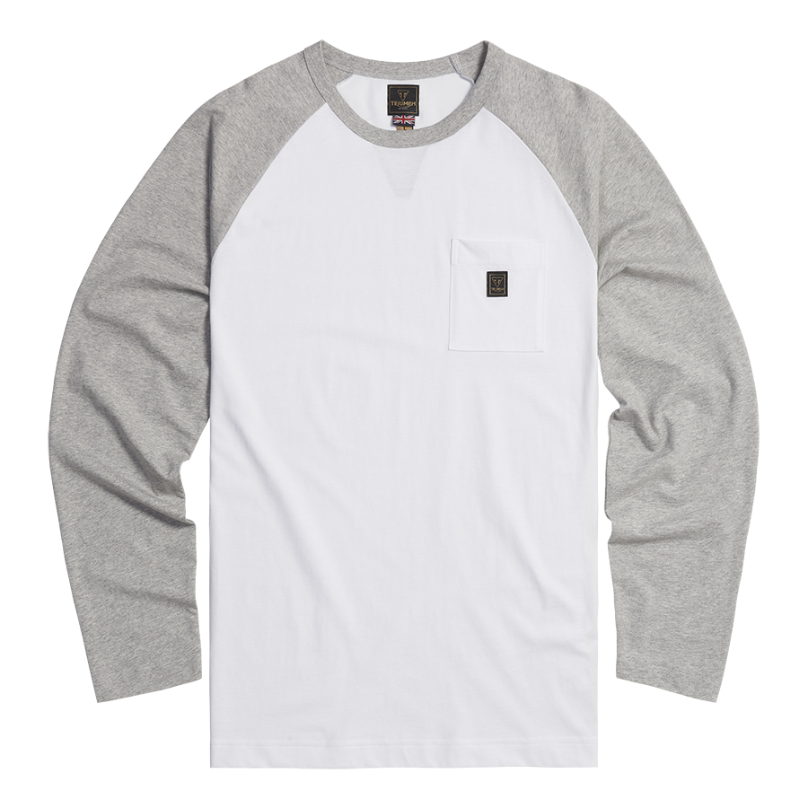 Blackwell Contrast Raglan Sleeve White T-shirt |Casual Clothing