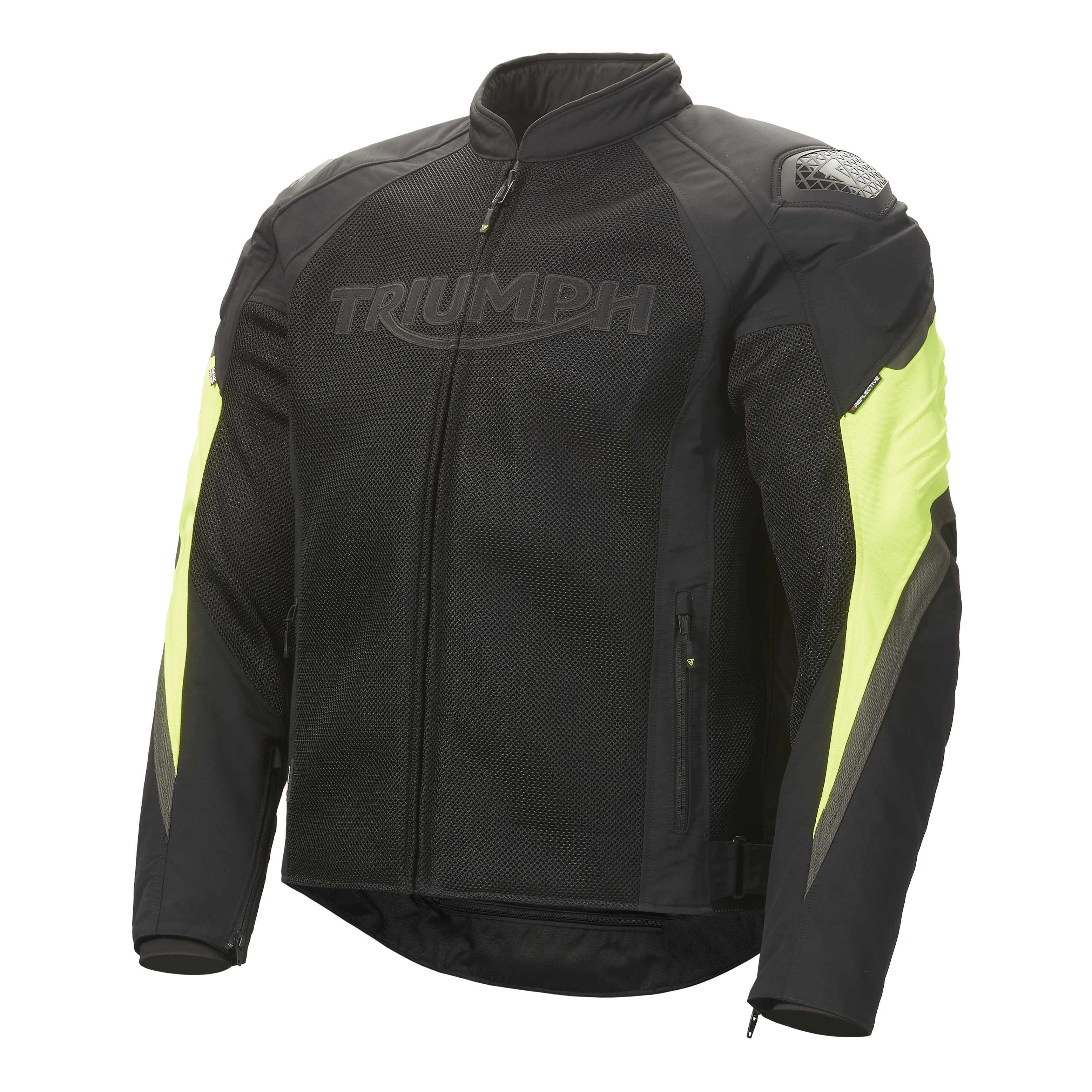 Triple Sports Mesh-Jacke in Schwarz und Fluoro Motorradbekleidung