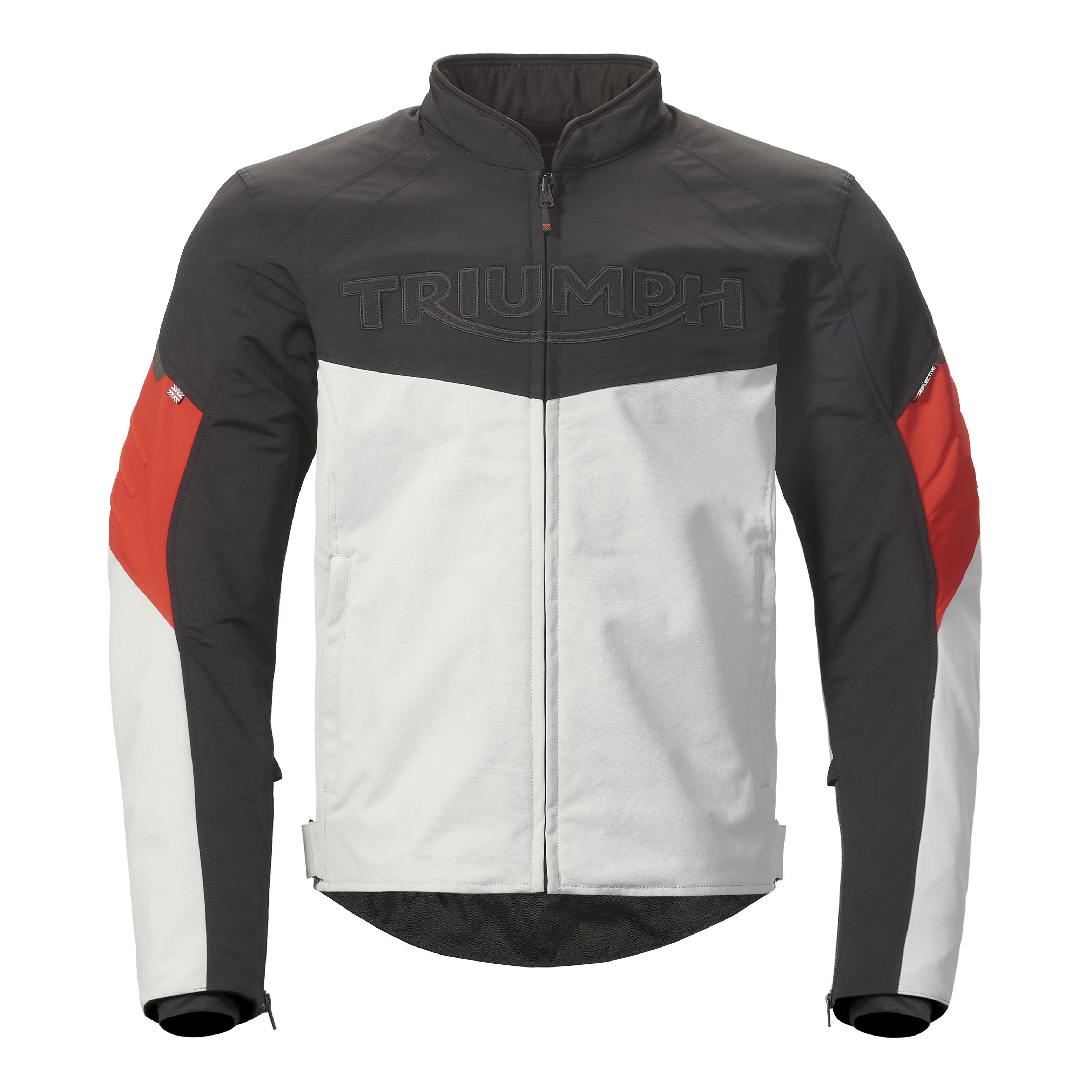 Triple Roadster Jacket in Black Grey and Red Motorcycle Clothing