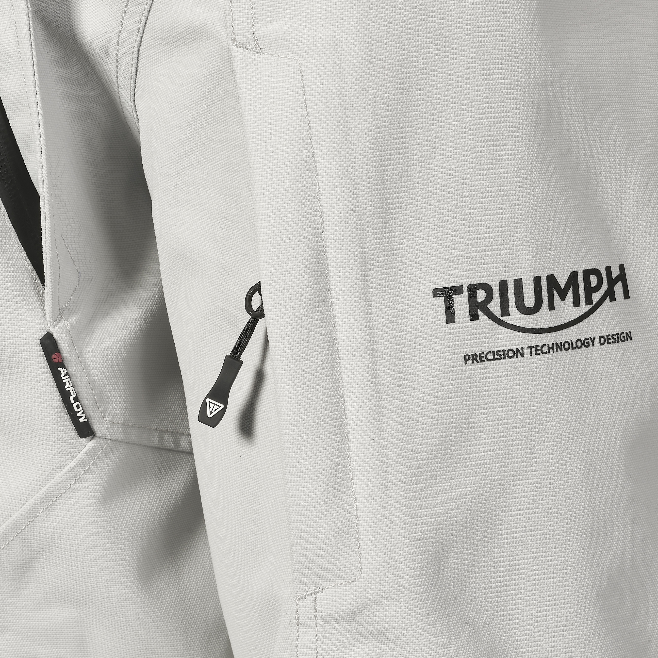 TRIUMPH グレー ジャケット パッチ付き Warrior Jacket in Grey | Motorcycle Clothing