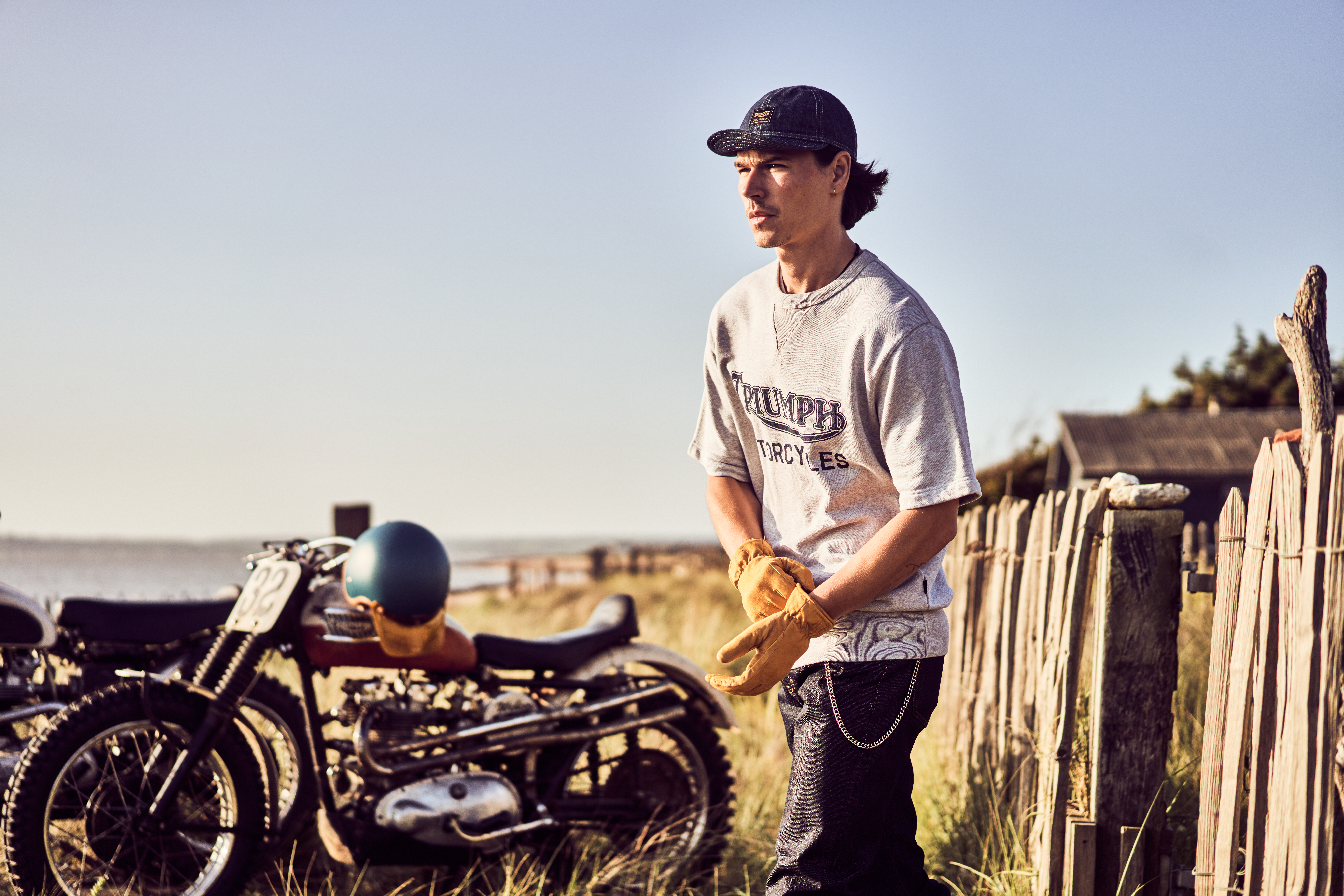 Nicks Short Sleeve Oatmeal Sweatshirt | Triumph Heritage Nicks Short Sleeve Oatmeal Sweatshirt | Triumph Heritage