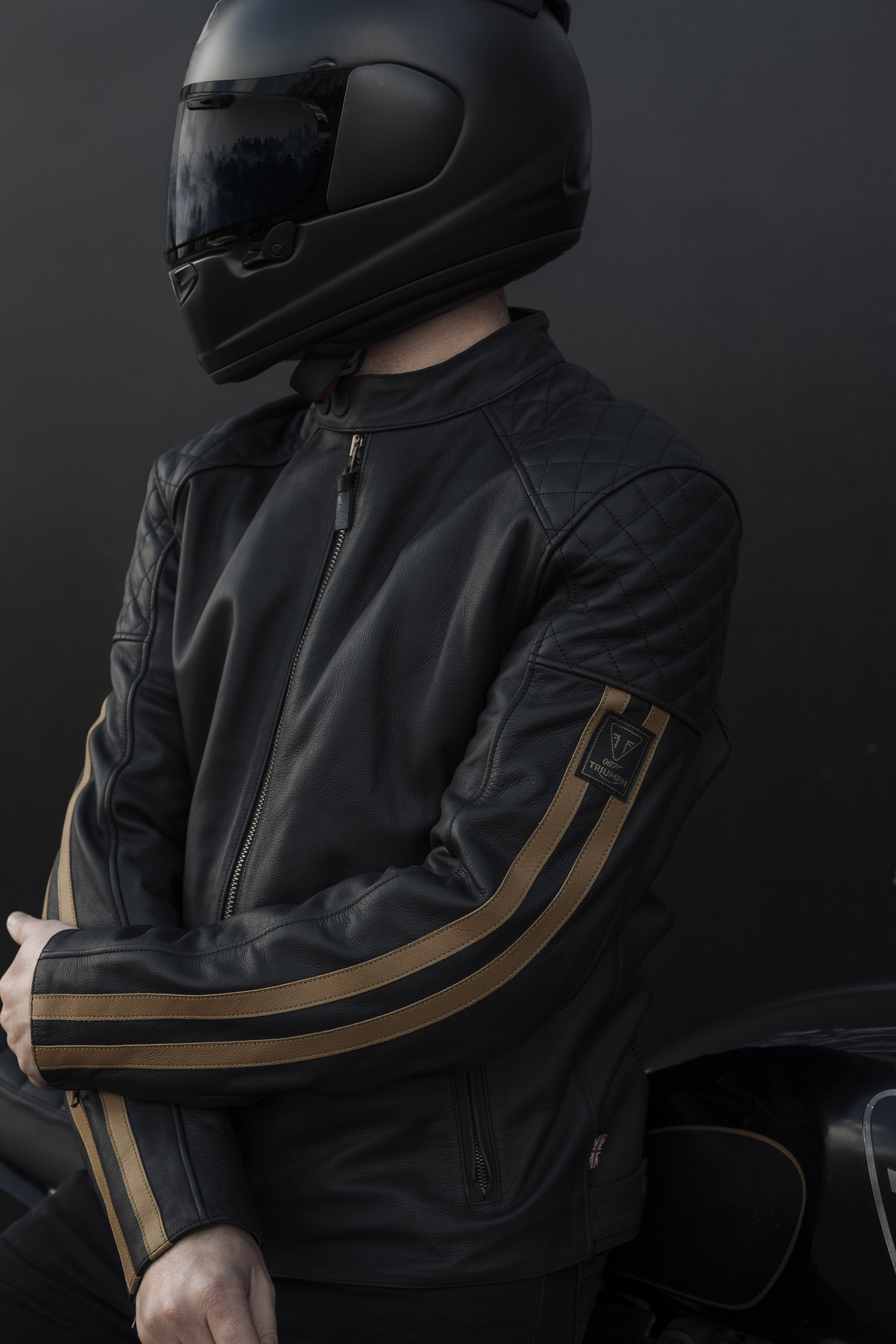 Triumph Scrambler Giacca Pelle Moto Triumph Blouson Moto En Cuir