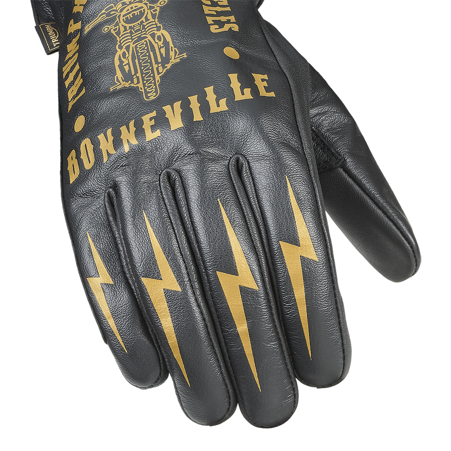 Bonneville T120 Gloves in Black Gold Motorcycle Clothing