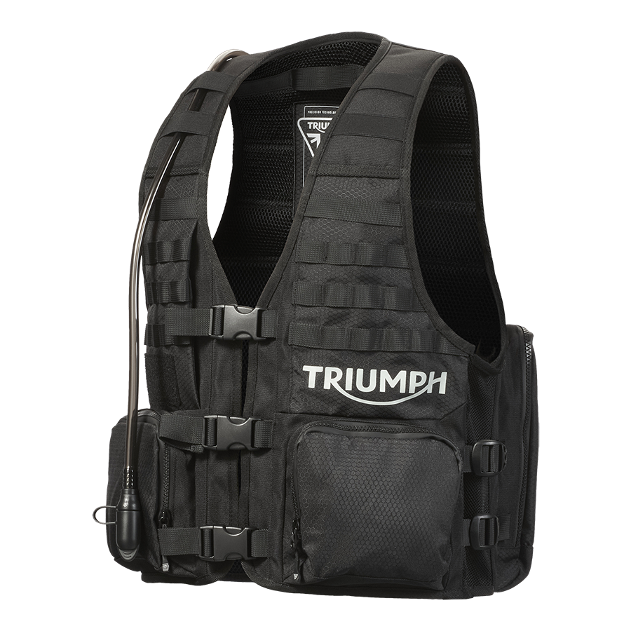 Tactical Vest in Black Motorcycle Clothing