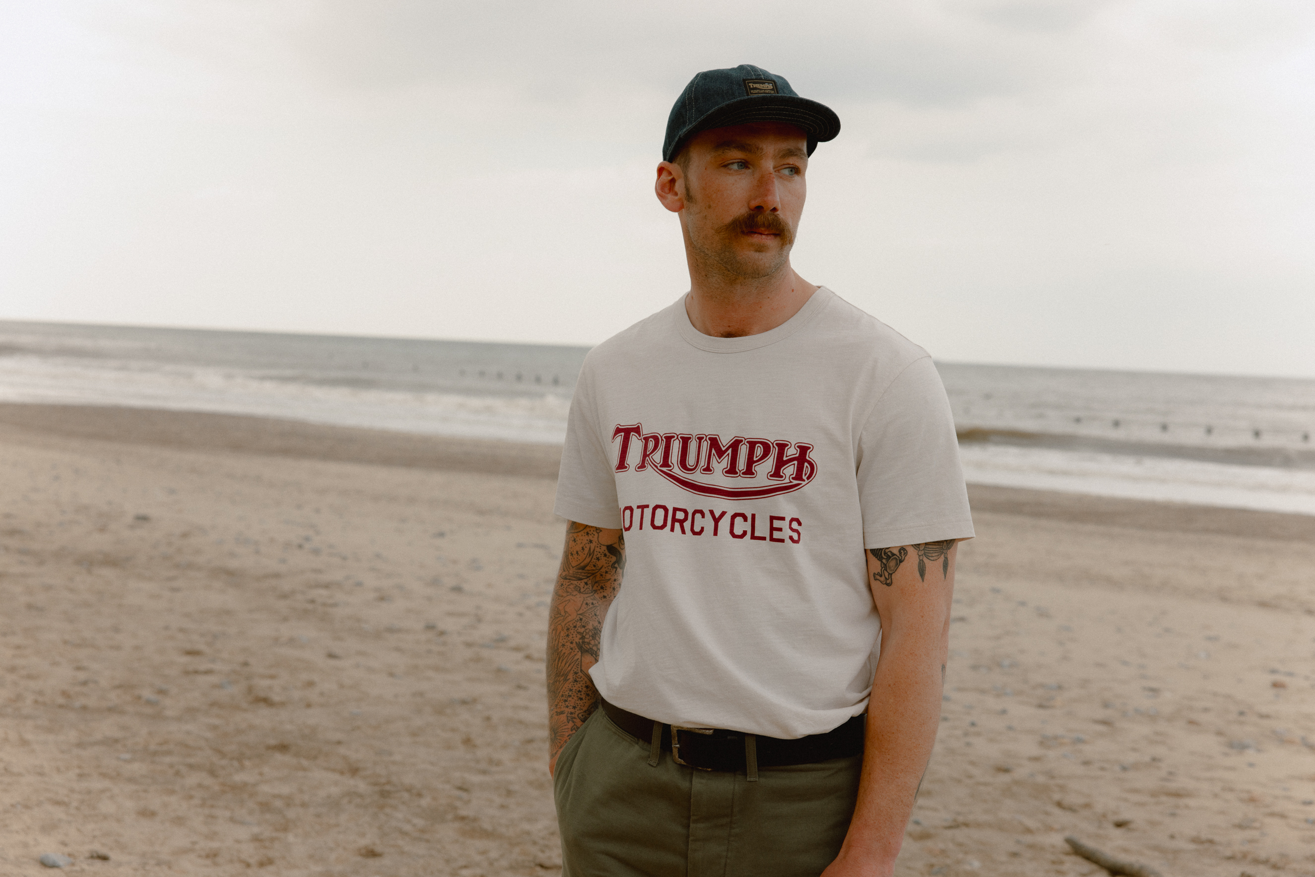 Oilys Denim Mechanics Cap | Triumph Heritage