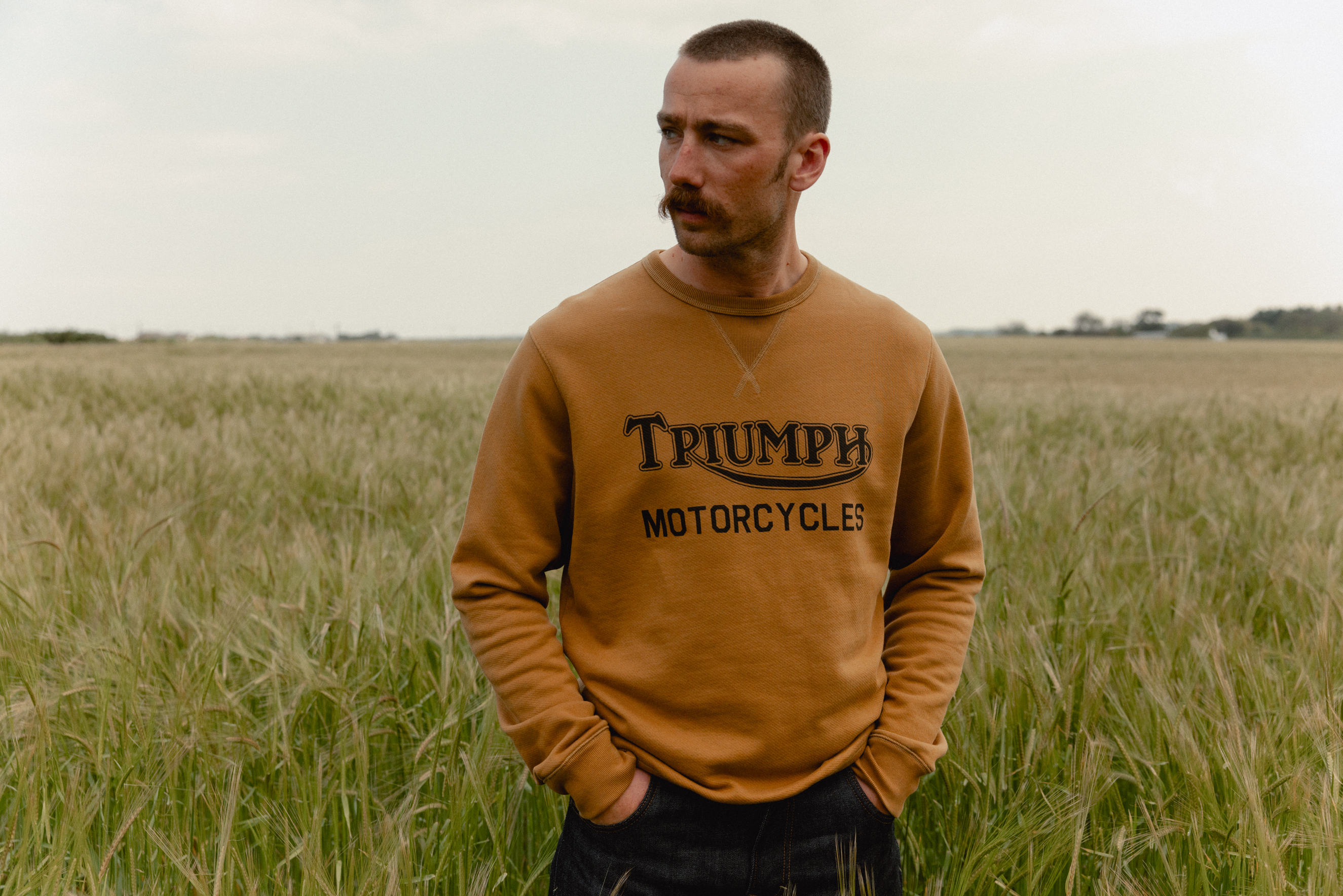 Radial Crew Sweatshirt in Indigo | Triumph Heritage