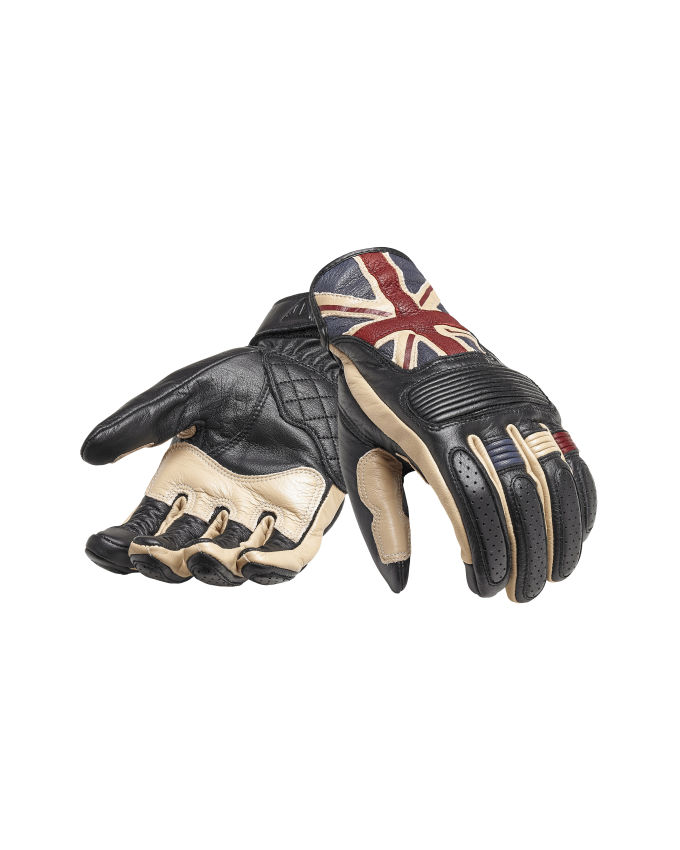 Flag Leather Motorcycle Gloves