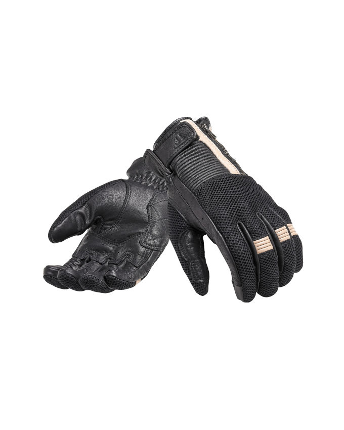 Raven Mesh Leather Gloves
