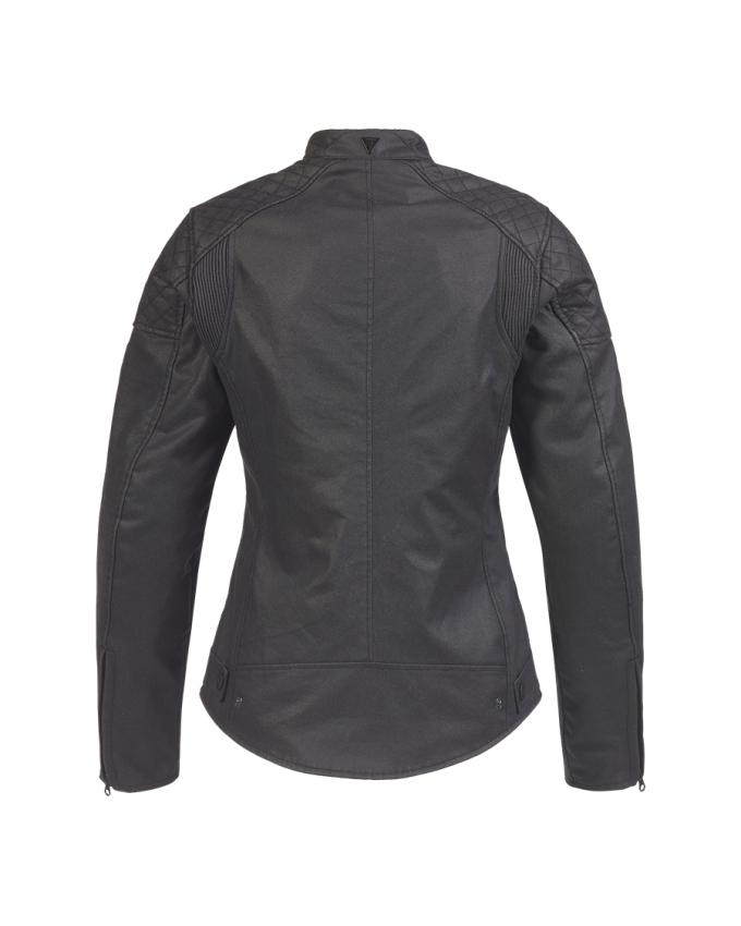 Beck Womens Wax Cotton Black Jacket | Motorcycle Clothing