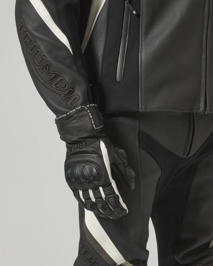 Triple Perforated Leather Gloves