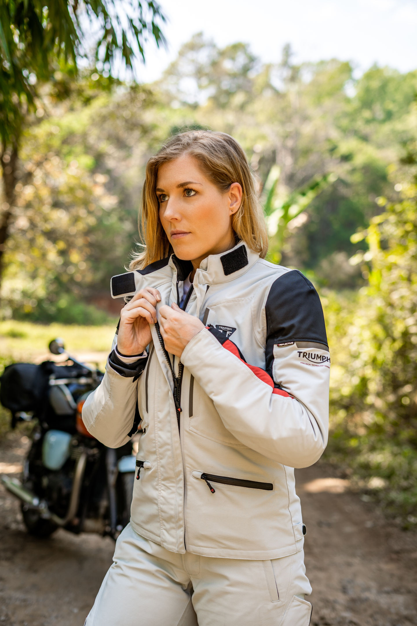 Triumph ladies motorcycle jacket on sale