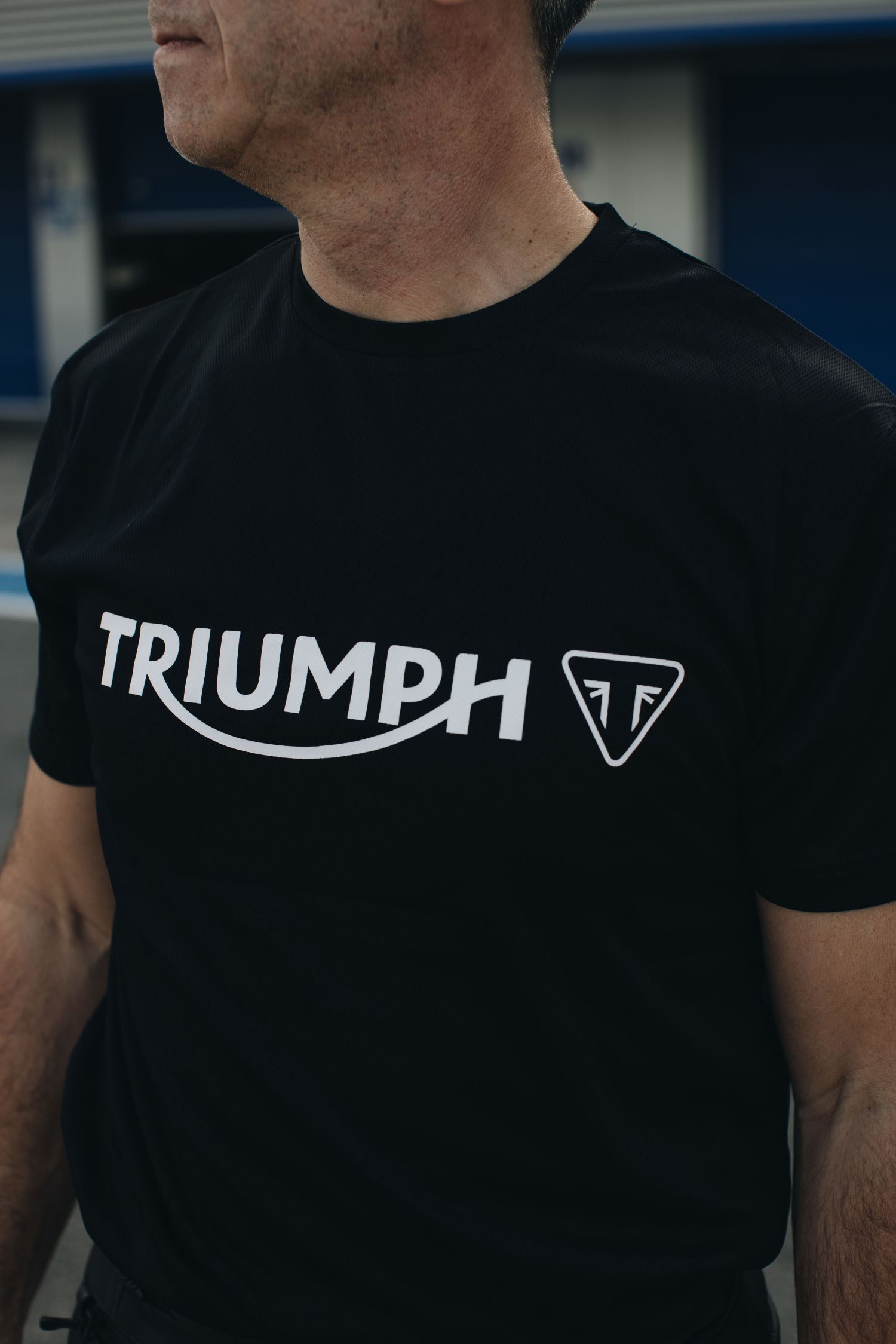 Rapid Dry Crew Neck Tee in White Motorcycle Clothing
