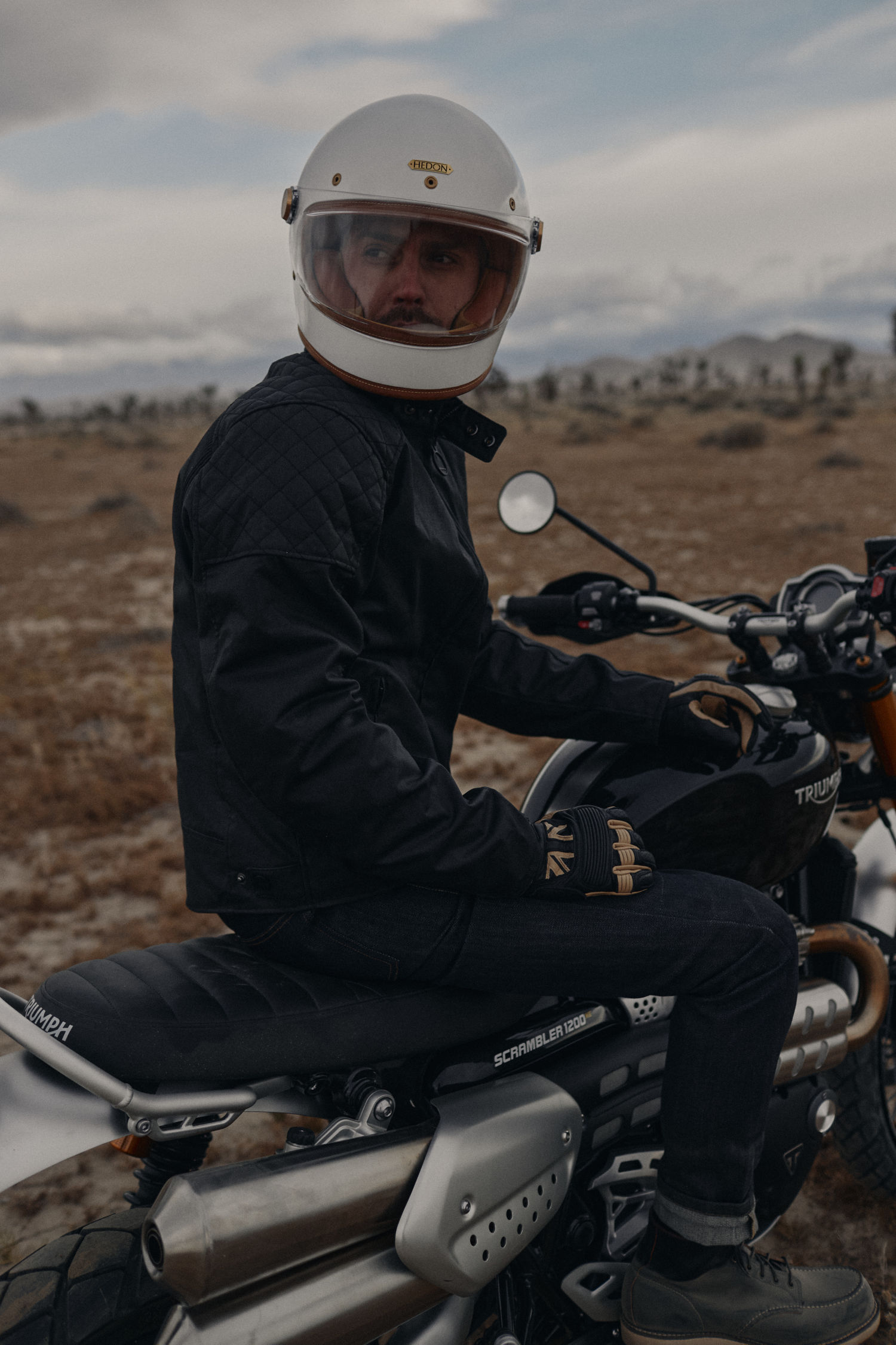 Braddan Motorradjacke aus gewachster Baumwolle