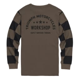Harker Checkerboard Long Sleeve T-shirt in Black |Casual Clothing