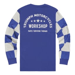 トップス house on the hill L/S Tee (Checker) Harker Checkerboard Long Sleeve T-shirt in Iron | Casual Clothing