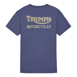 Adcote Back Print T-shirt in Ocean Blue | Triumph Heritage
