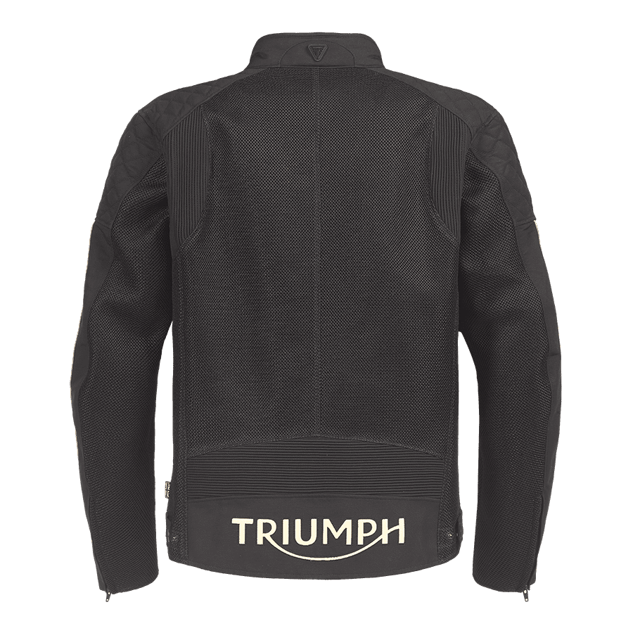 Triumph braddan バイク　メッシュジャケット　トライアンフ Braddan Retro Mesh Jacket in Black | Motorcycle Clothing