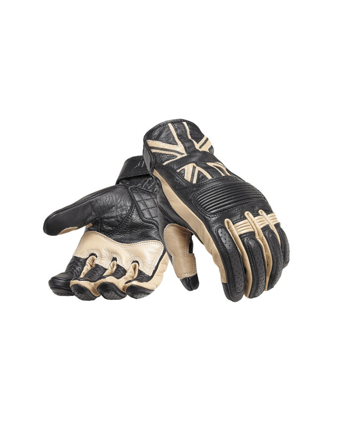 Flag Leather Motorcycle Gloves