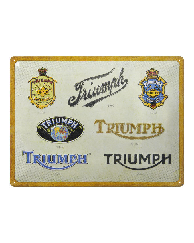 Triumph Lineage Tin Sign