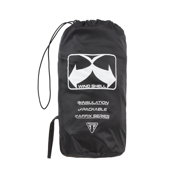 Packbare Windshell-Jacke in Schwarz | Motorradbekleidung