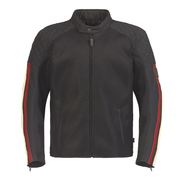 Braddan Retro Mesh Black Jacket | Motorcycle Clothing