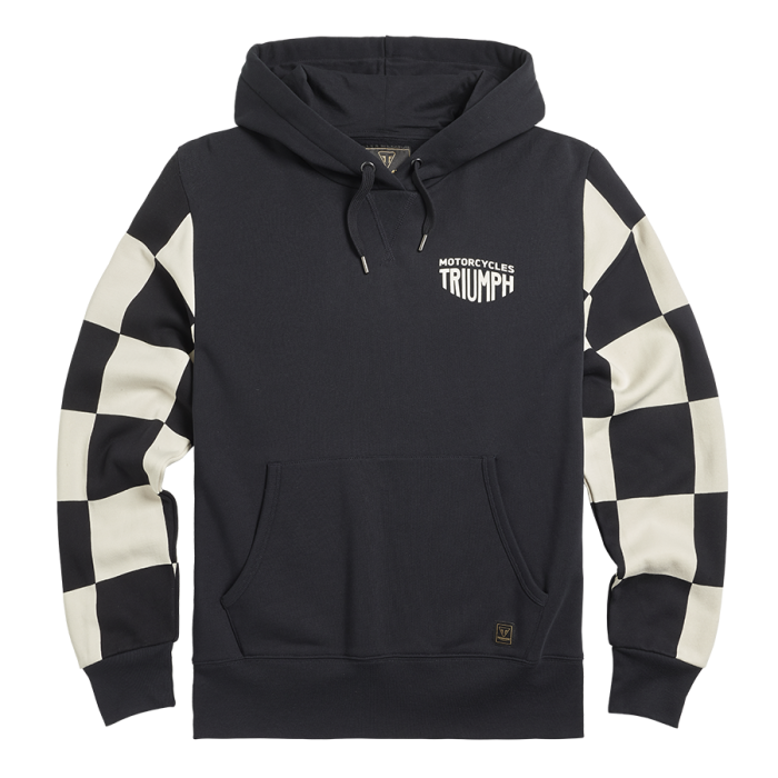Hoodie with checkered sleeves deals