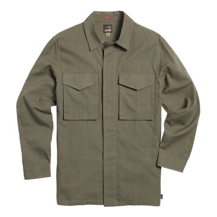 Riley Ripstop Overshirt in Khaki | Triumph Heritage