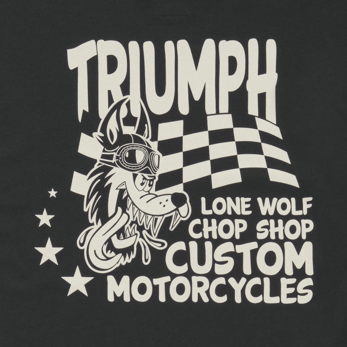 Lone Wolf Grafik-T-Shirt in Schwarz | Triumph Heritage