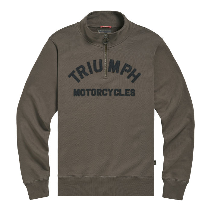 Triumph Motorcycles Heritage Ribble Quarter Zip Logo Sweatshirt | Cotton | Triumph Motorcycles Clothing