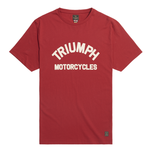 Triumph Motorcycle Burnham Arch Logo Tee Red MTSS24107 | eBay