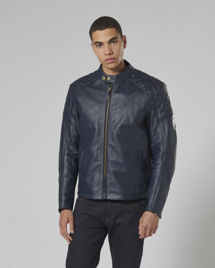 Triumph バイカー用ジャケット ネイビー Triumph バイカー用ジャケット ネイビー オンライン ショップ