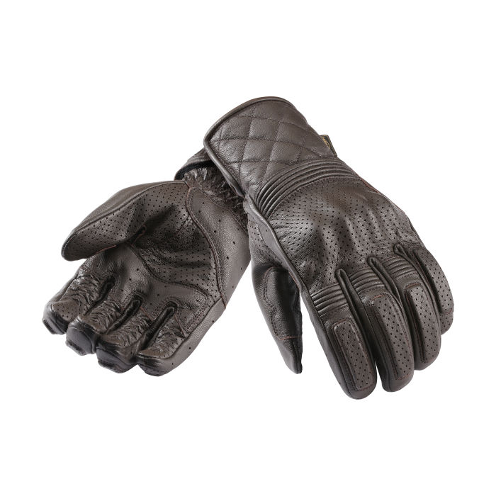 Triumph Motorcycle Dalton Leather Gloves D30 Protective Knuckles