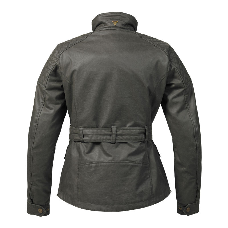 Beck Womens Wax Cotton Khaki Jacket Motorcycle Clothing