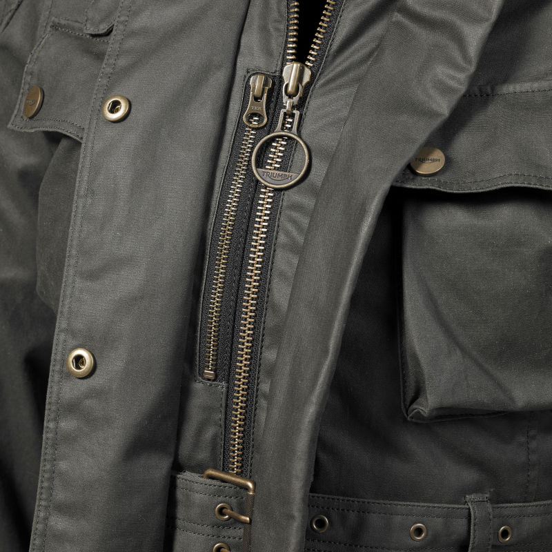 Beck Womens Wax Cotton Khaki Jacket Motorcycle Clothing
